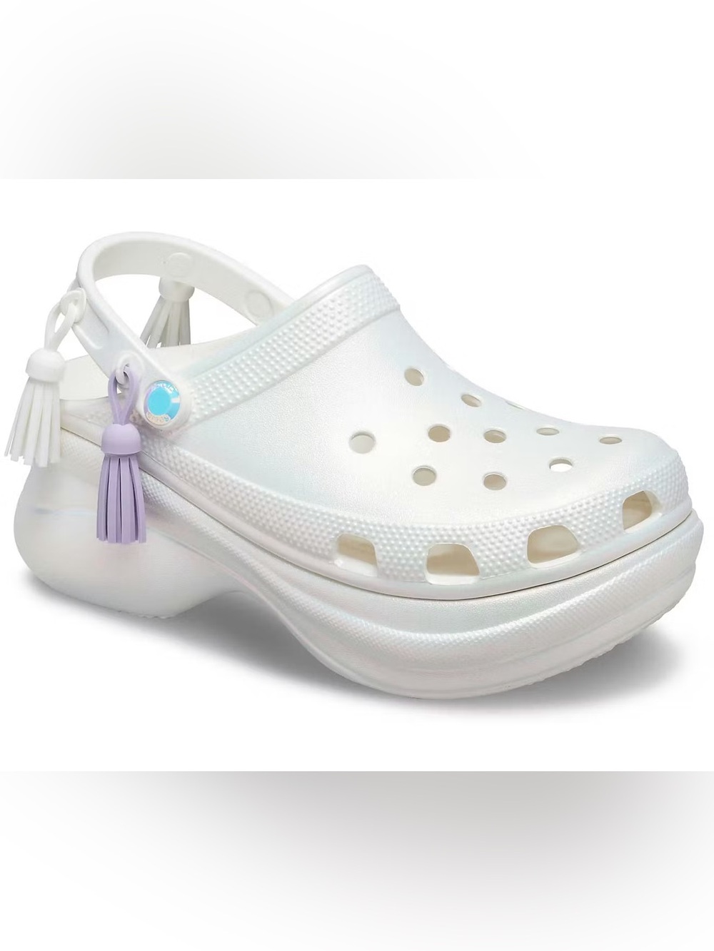 Crocs Classic Bae Festival Iridescent Women’s Clogs Tassels Size 8W